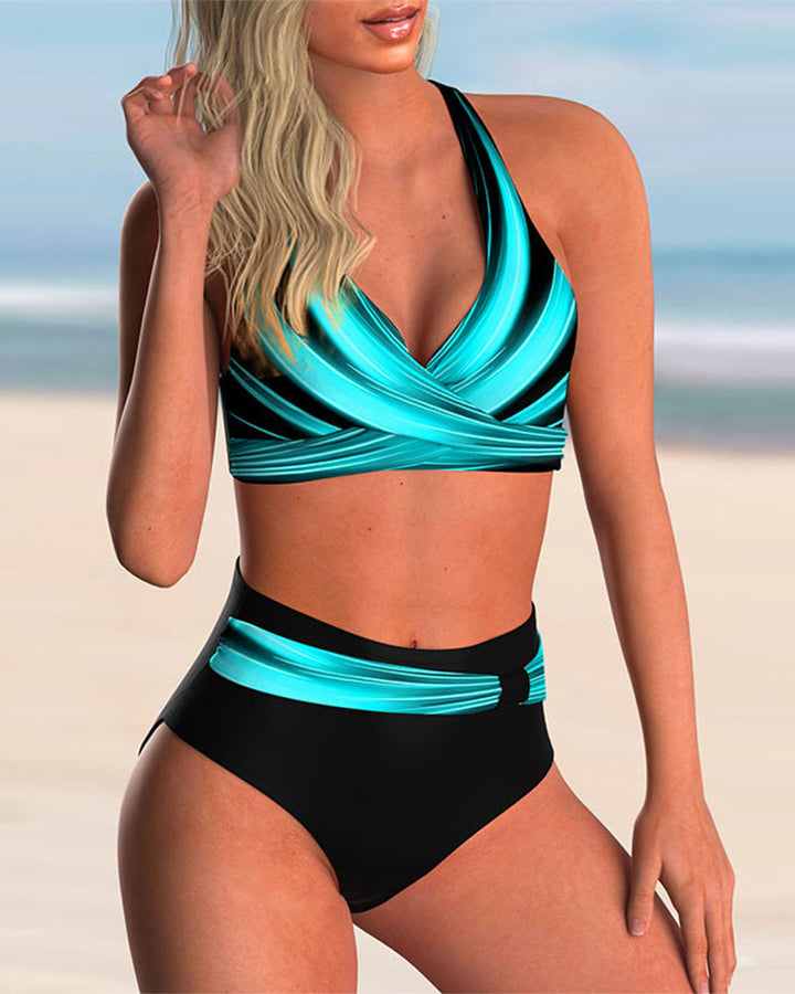 Alma™ | Tryckt Bikini med Halterneck