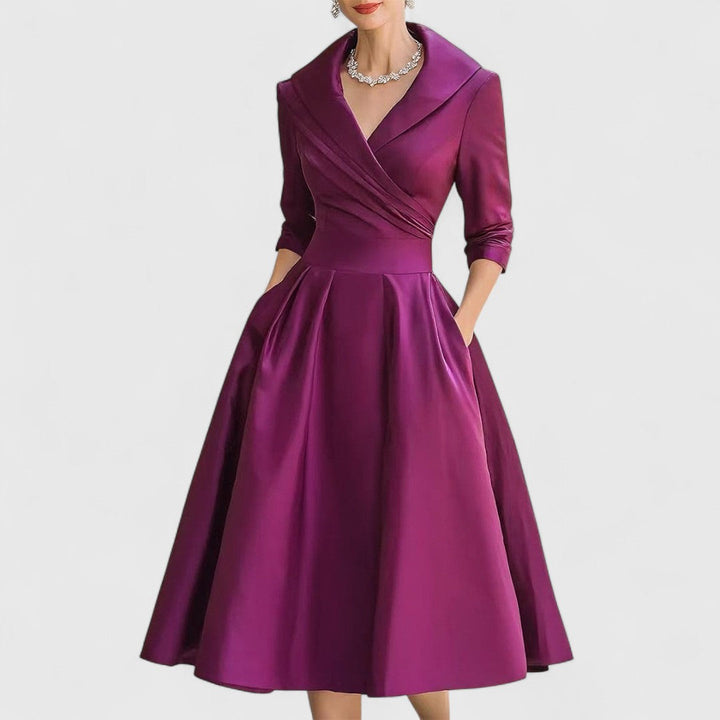 Magdalena - Elegant Midi Klänning