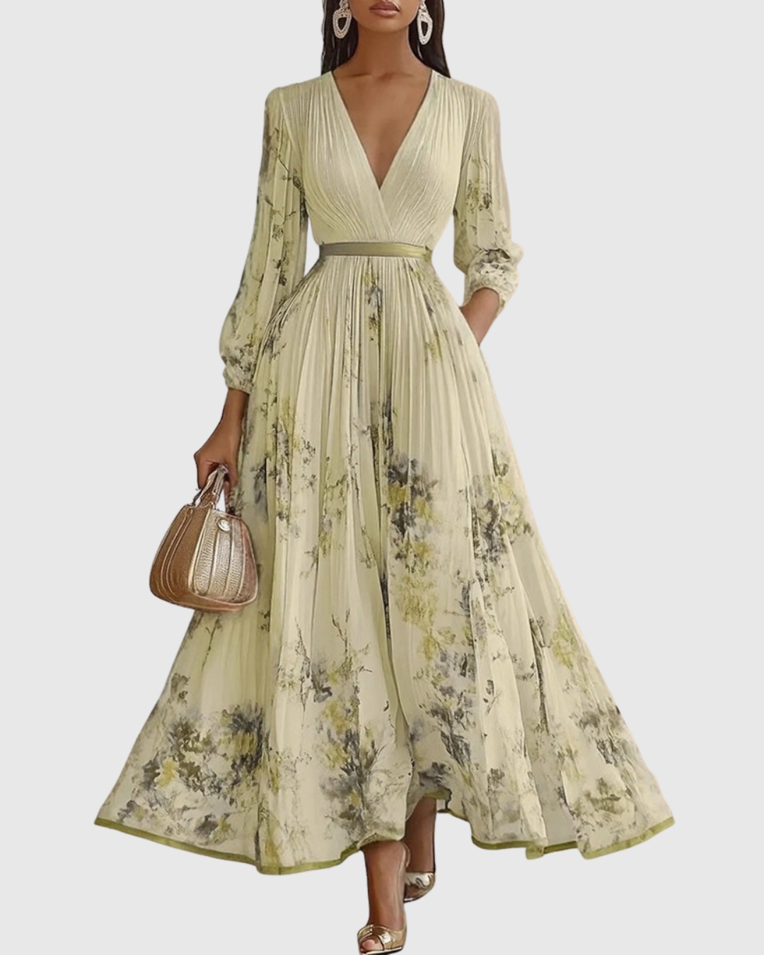 Zuzanna - Elegant Maxi Klänning med Volanger