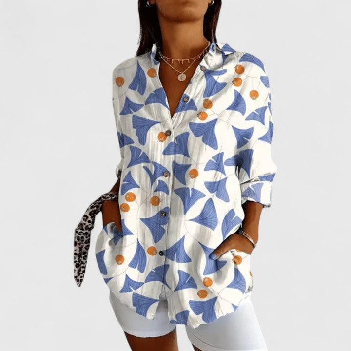 Katarine | Elegant Blommig Blus