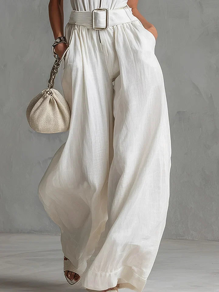 Elegant City Overall – Bältad, Ärmlös, Vida Ben