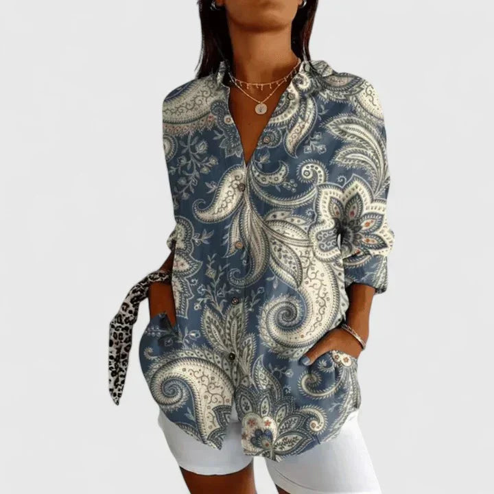 Katarine | Elegant Blommig Blus