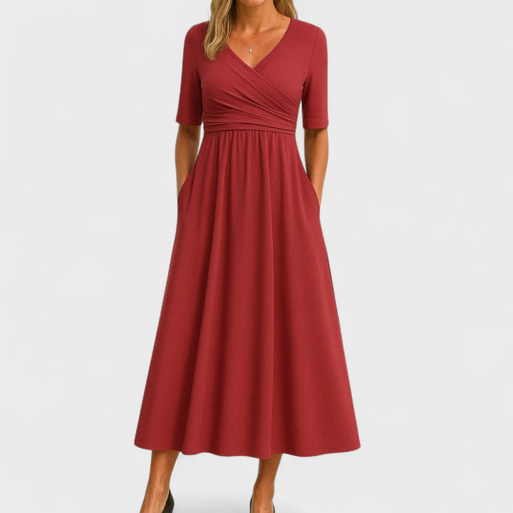 Aleksandra - Elegant Midi Klänning