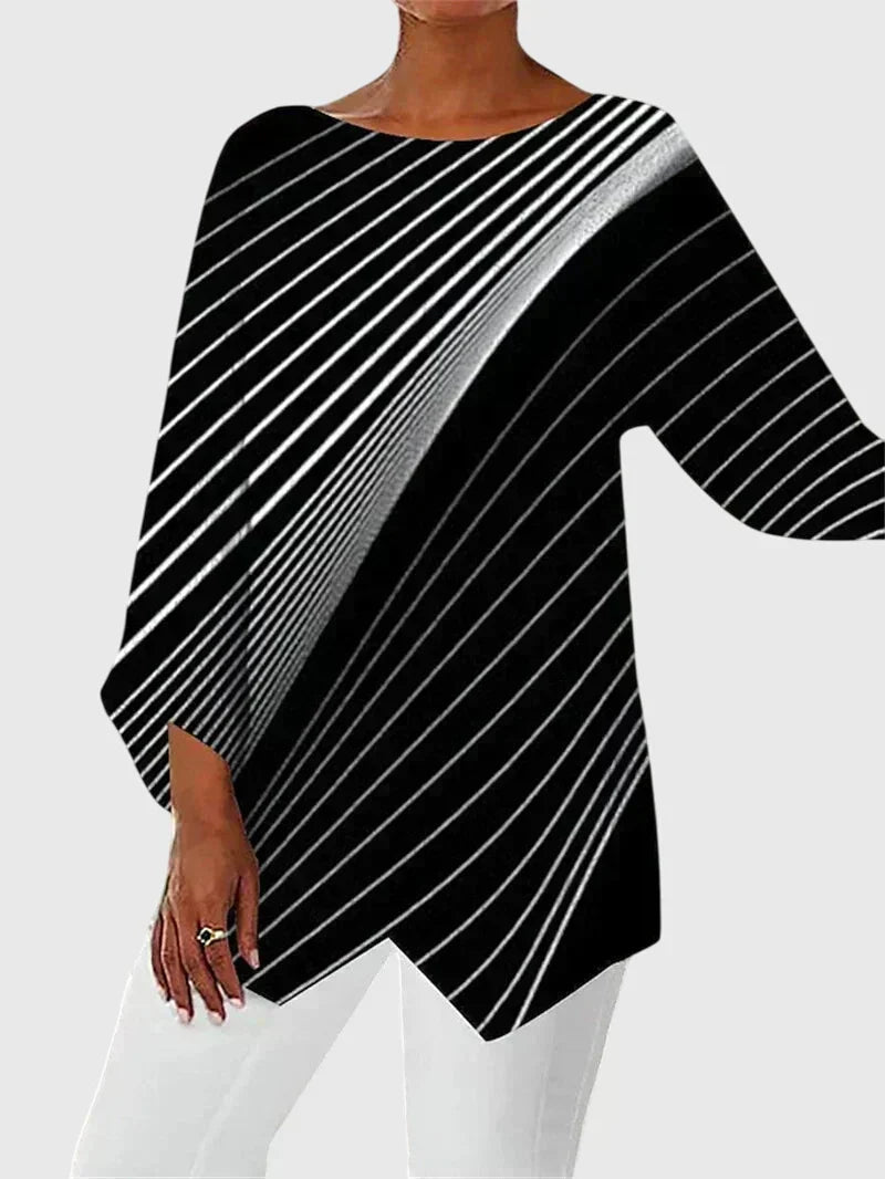 Alayah™ | Elegant Topp med Rund Halsringning