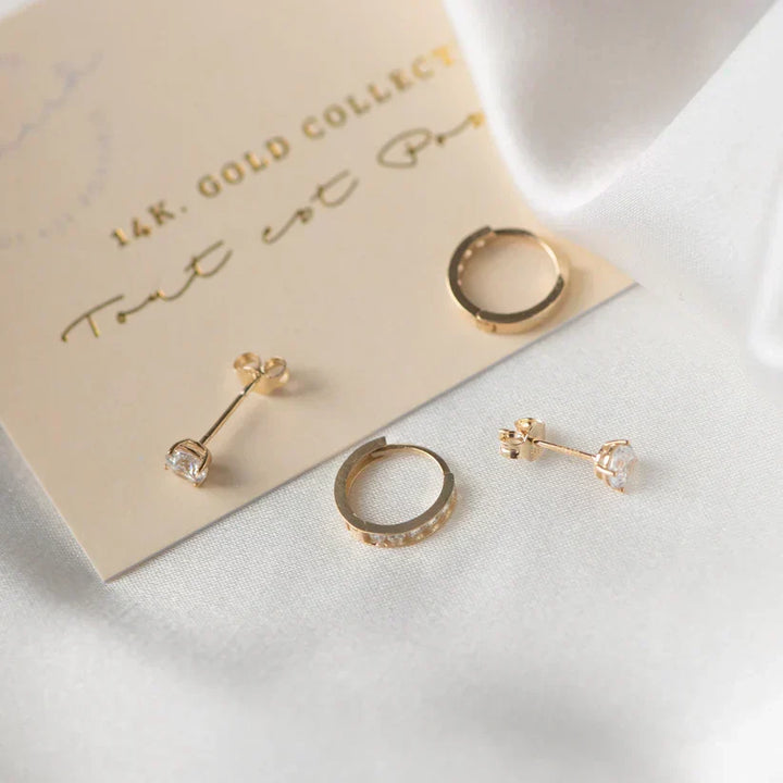 Elegant Dara Brillane Guldsten Örhängen