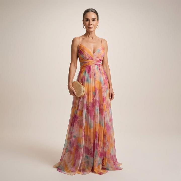 Bella | Elegant Blomster Maxiklänning