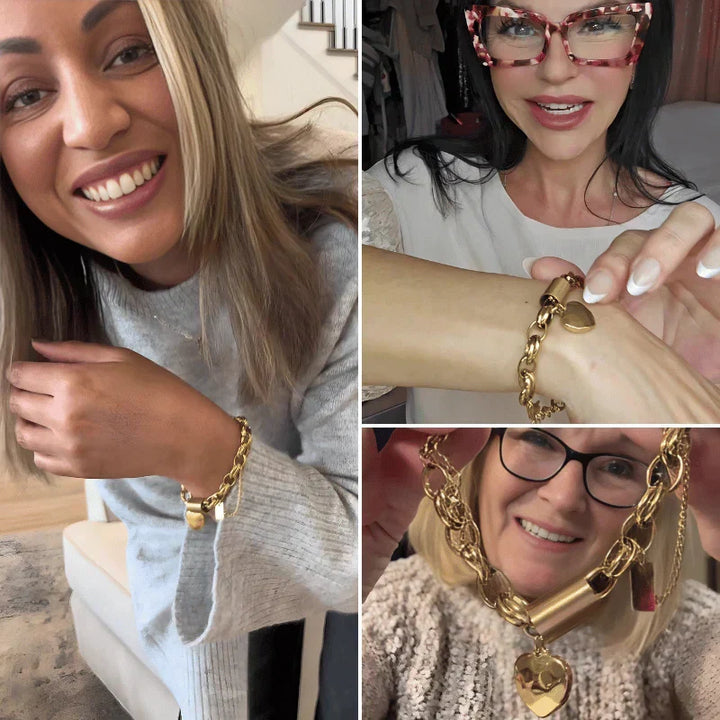 Elegant Förgylld Chunky Armband
