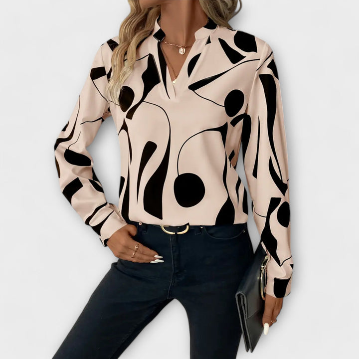 Lara™ | Elegant Mönstrad Blus