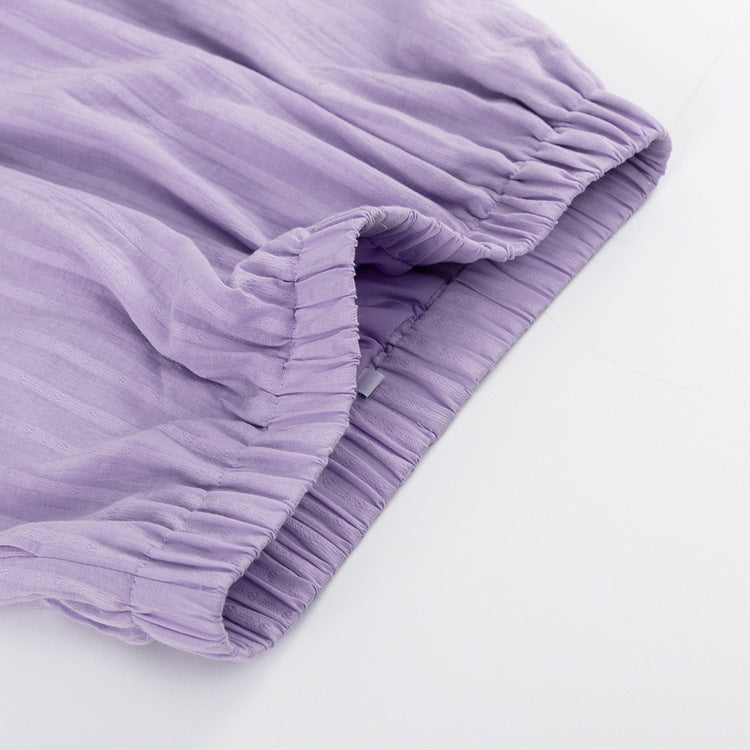 Yselia - Lätt Knapp-up och Shorts Set