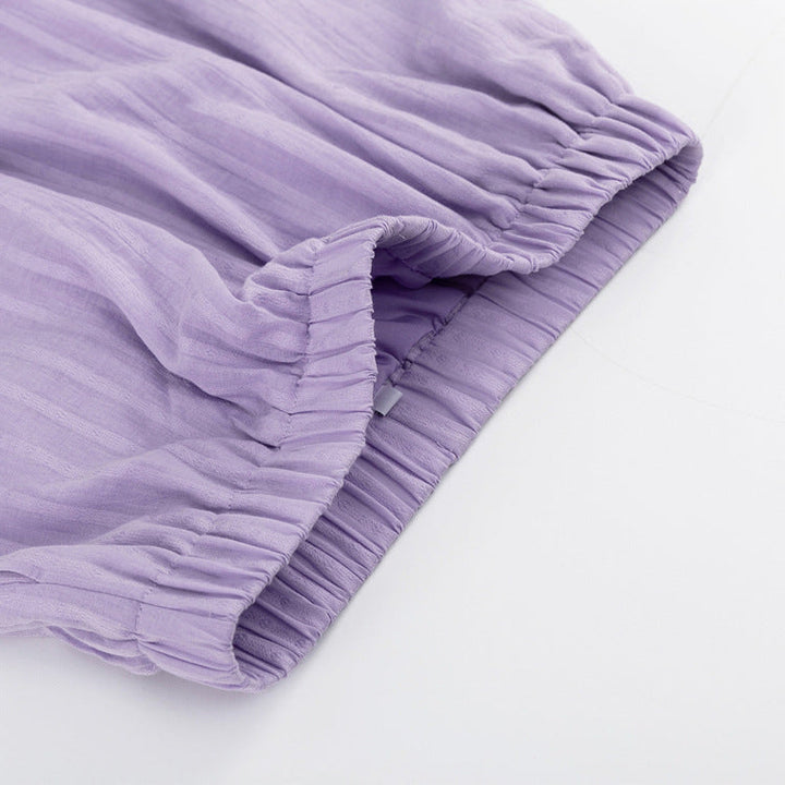 Yselia - Lätt Knapp-up och Shorts Set