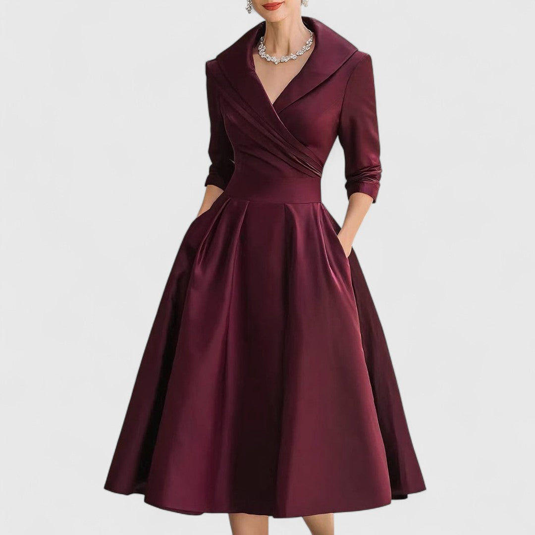 Magdalena - Elegant Midi Klänning