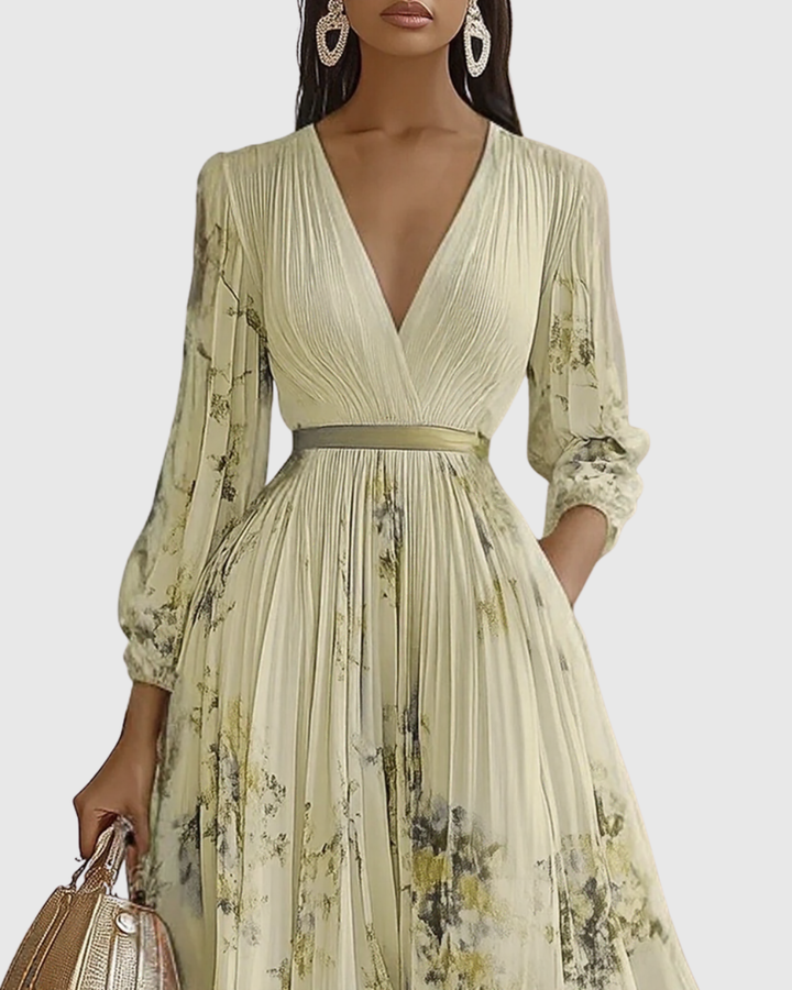 Zuzanna - Elegant Maxi Klänning med Volanger