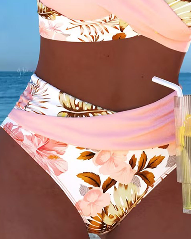Jolina | Blomster Kontrast Delad Bikini