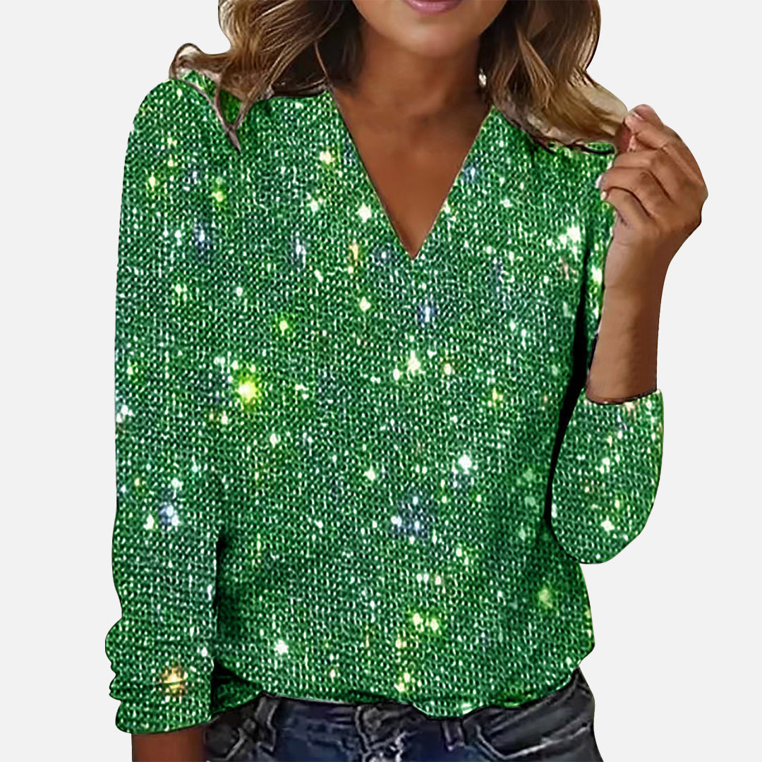 Nina™ | V-ringad Diamantblus