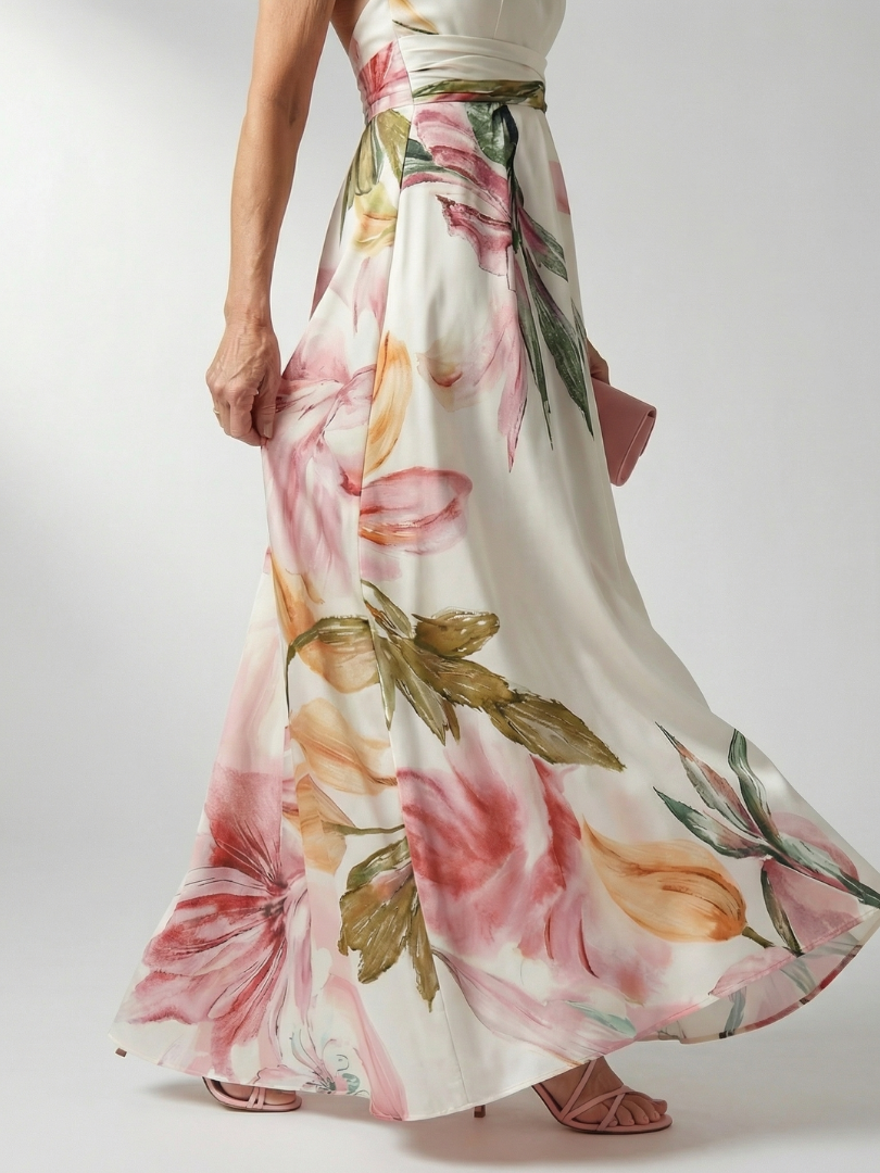 Amiel | Lätt Blomster Maxiklänning