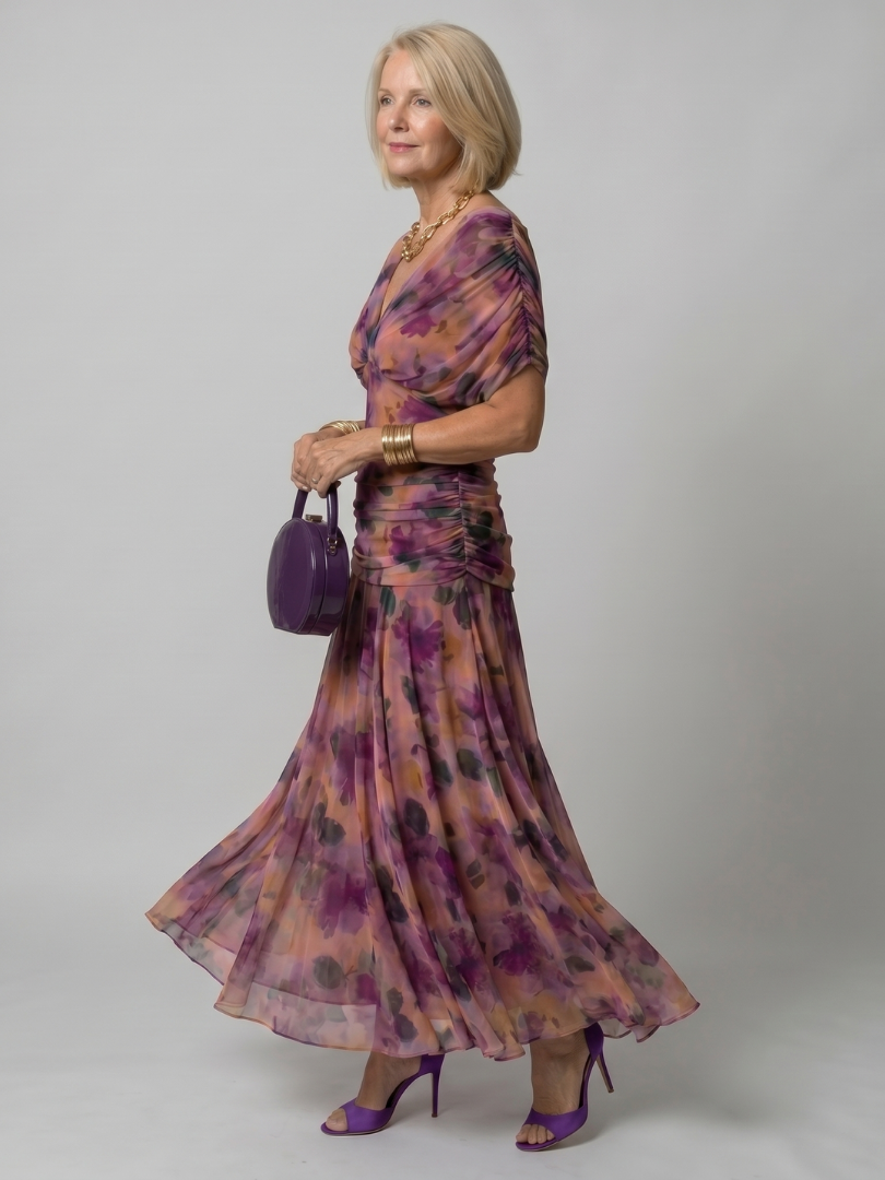 Calen | Off Shoulder Flödande Midiklänning