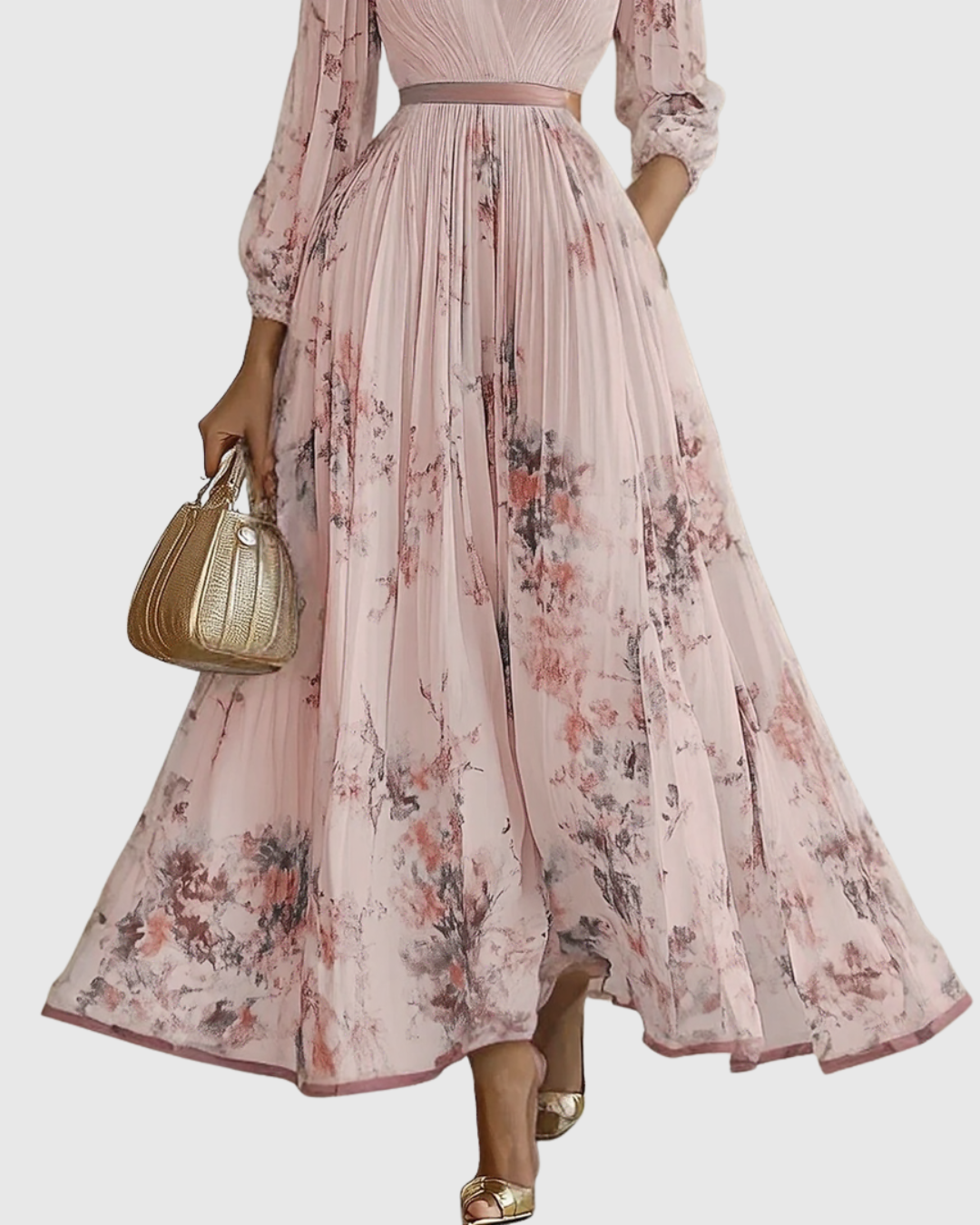 Zuzanna - Elegant Maxi Klänning med Volanger