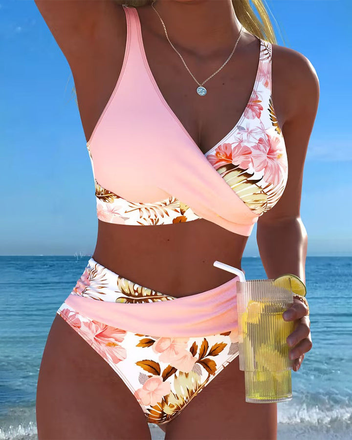 Jolina | Blomster Kontrast Delad Bikini