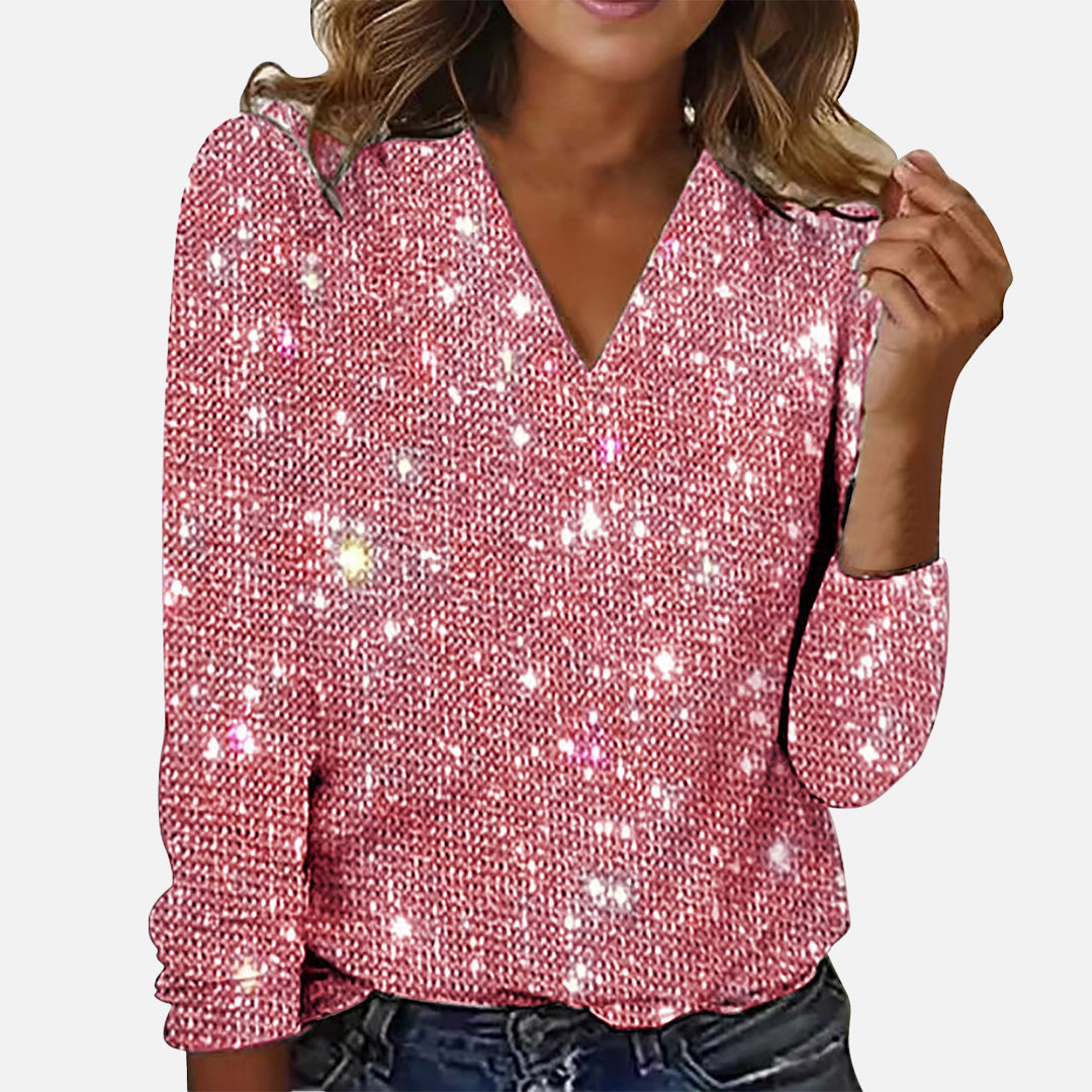 Nina™ | V-ringad Diamantblus