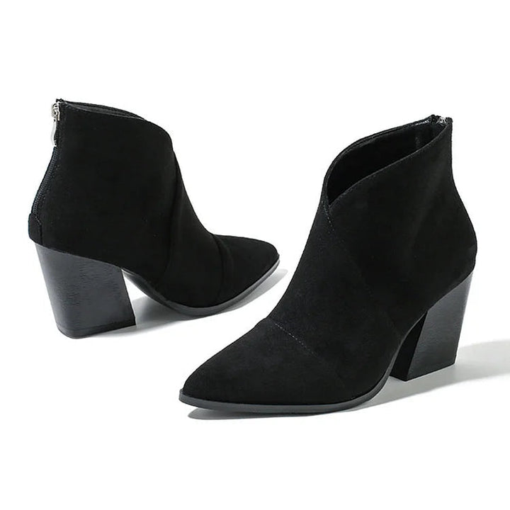 SPETSIG ANKELBOOT MED SUEDE-EFFEKT