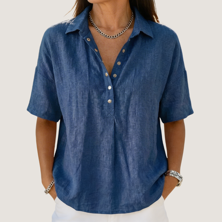 Claire | Blus med Krage och Knappar