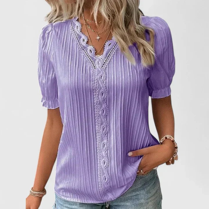 Avienne | Elegant V-ringad Blus