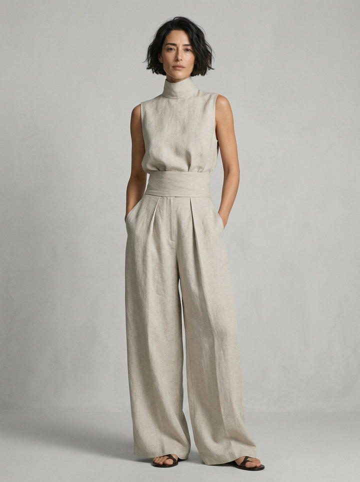 Nuria | Minimalistisk Ärmlös Topp Set