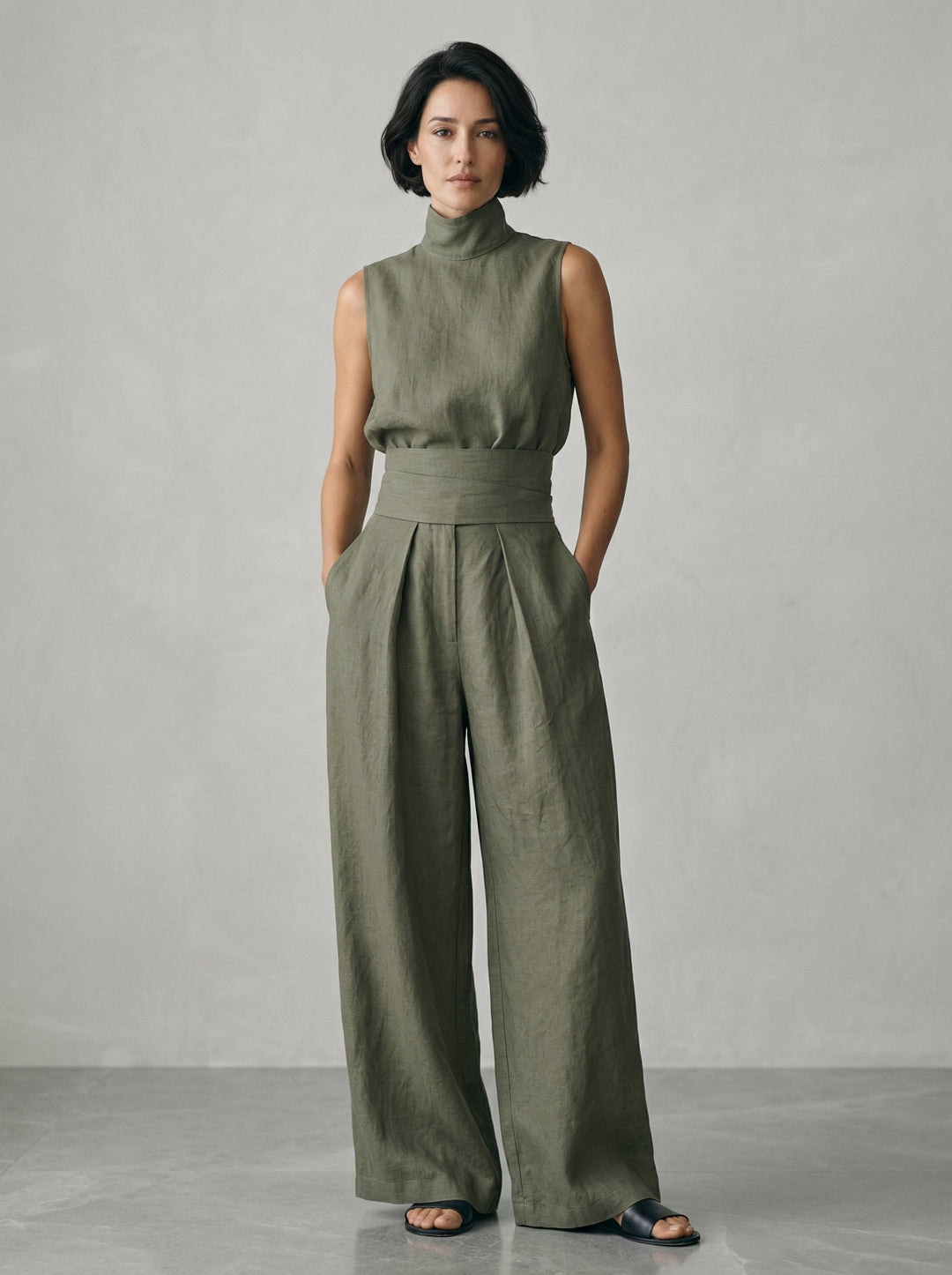 Nuria | Minimalistisk Ärmlös Topp Set