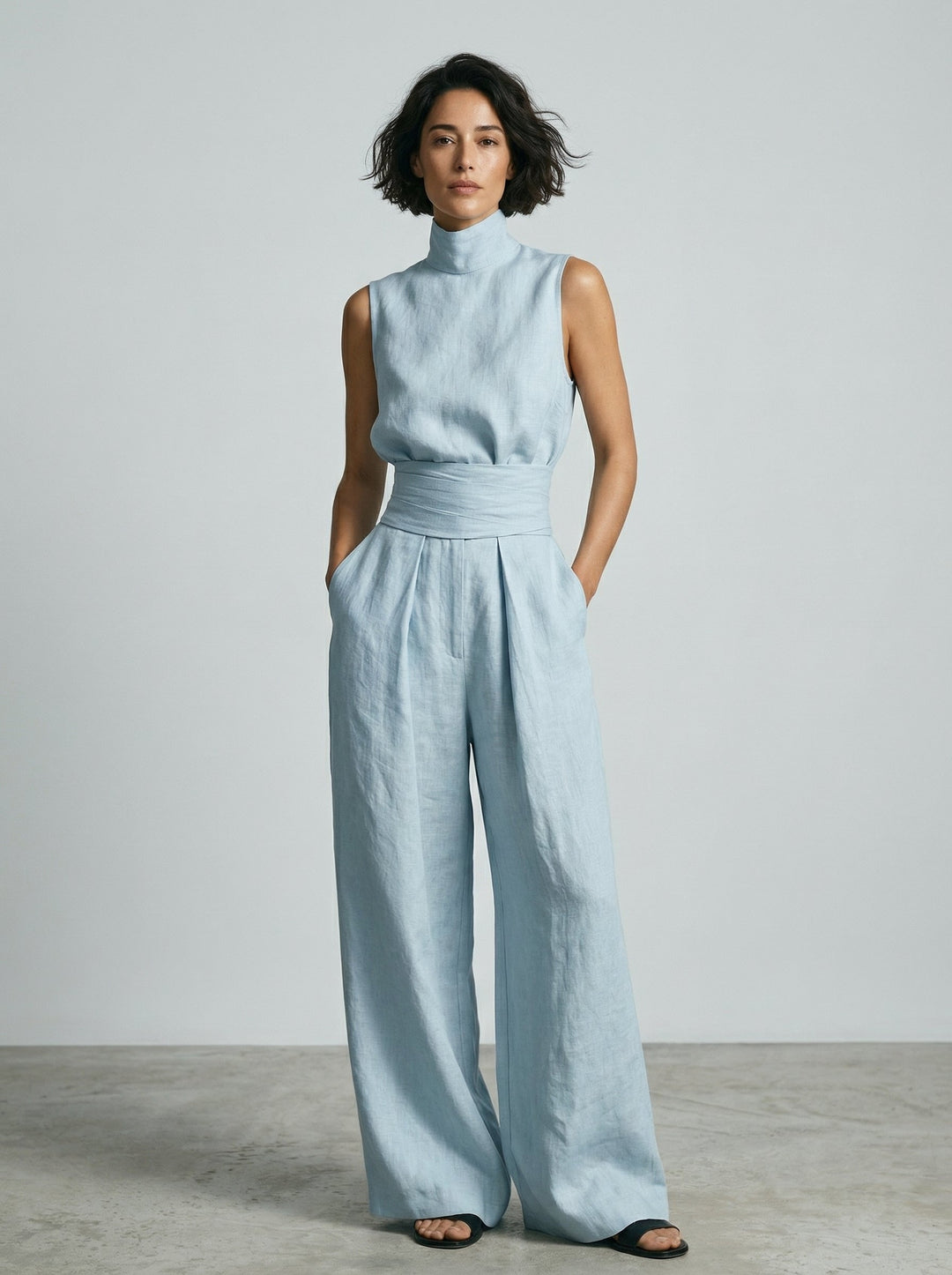 Nuria | Minimalistisk Ärmlös Topp Set