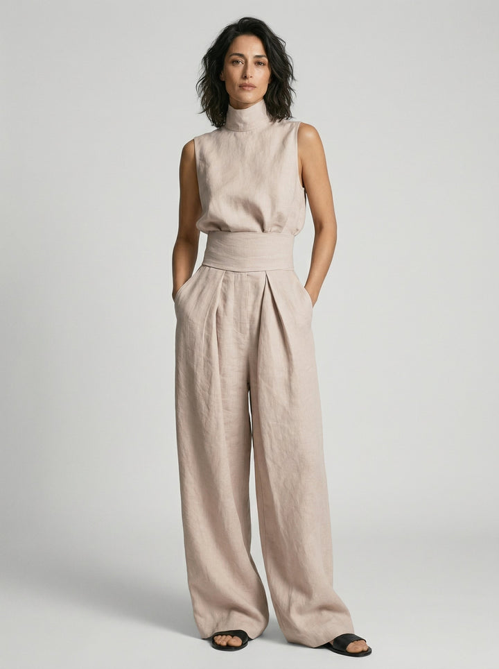 Nuria | Minimalistisk Ärmlös Topp Set