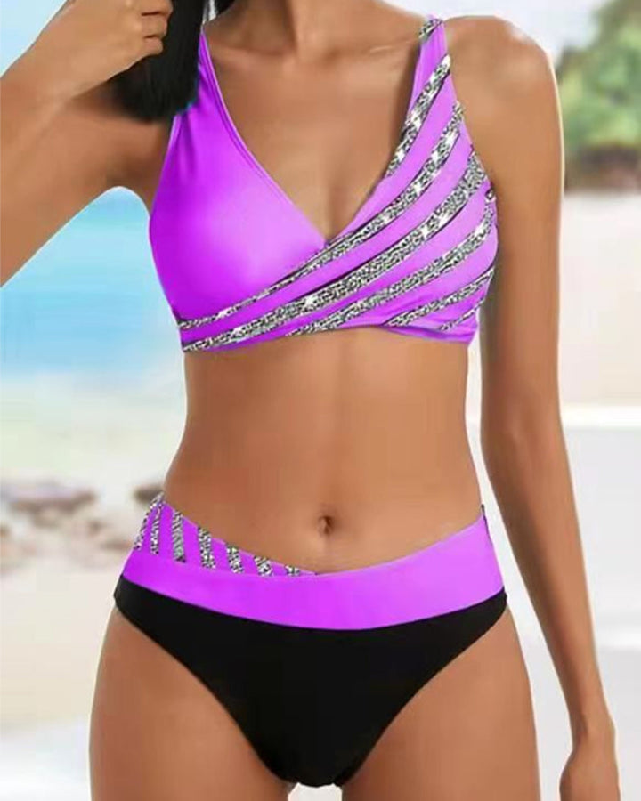 Candela™ | Tryckt Bikini i Varma Toner
