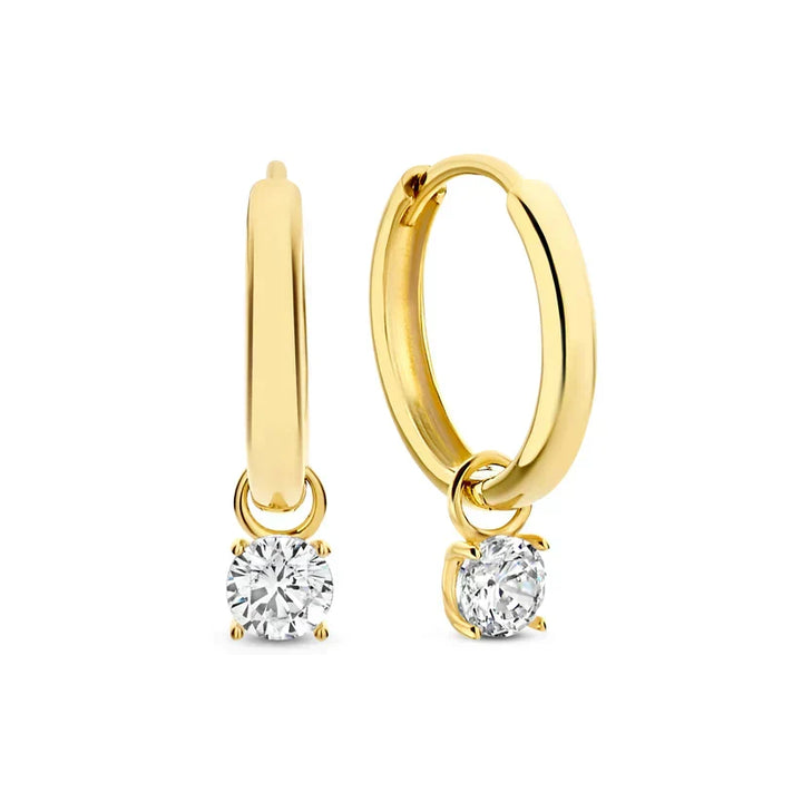 Elegant Larmes de Lune Guld Sten Örhänge