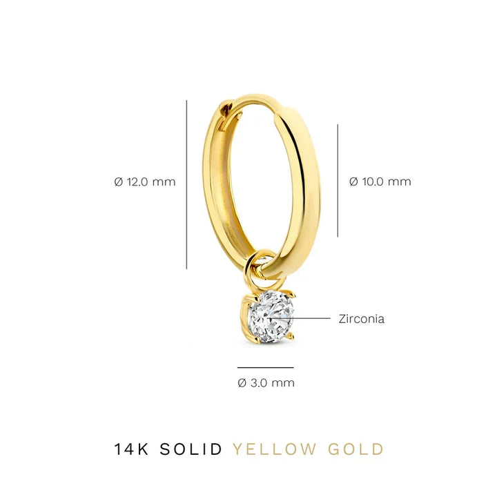 Elegant Larmes de Lune Guld Sten Örhänge