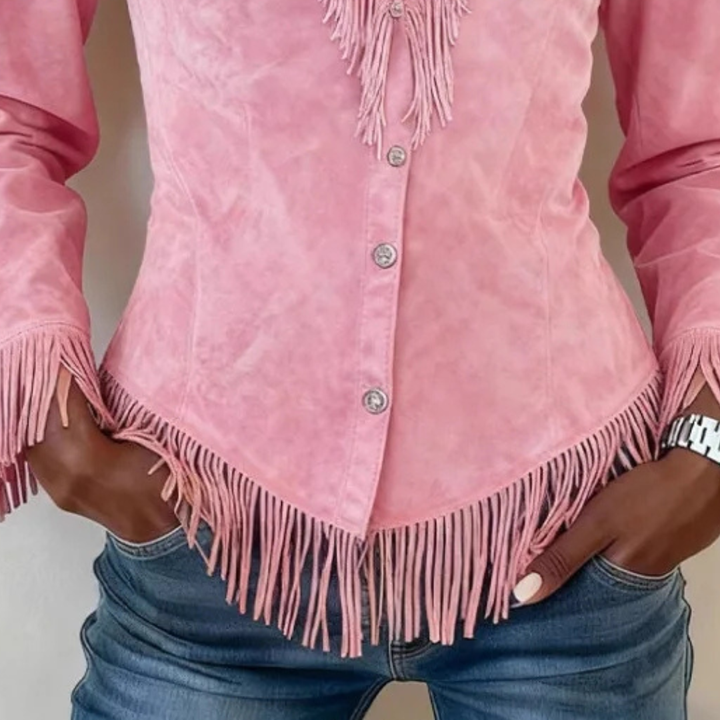 Kinsley | Fringesydd Mockaknäppt Blus