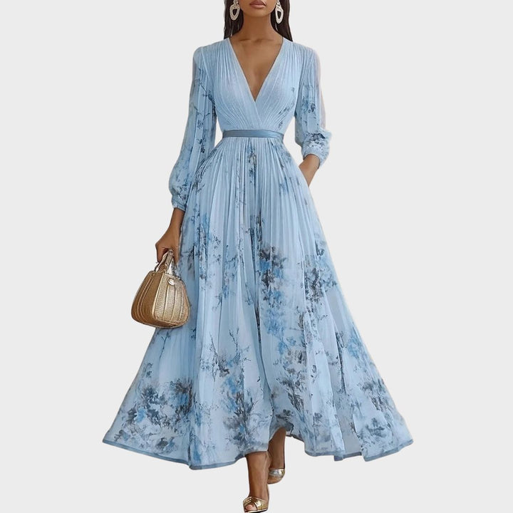 Rowella | Elegant Plisserad Maxiklänning