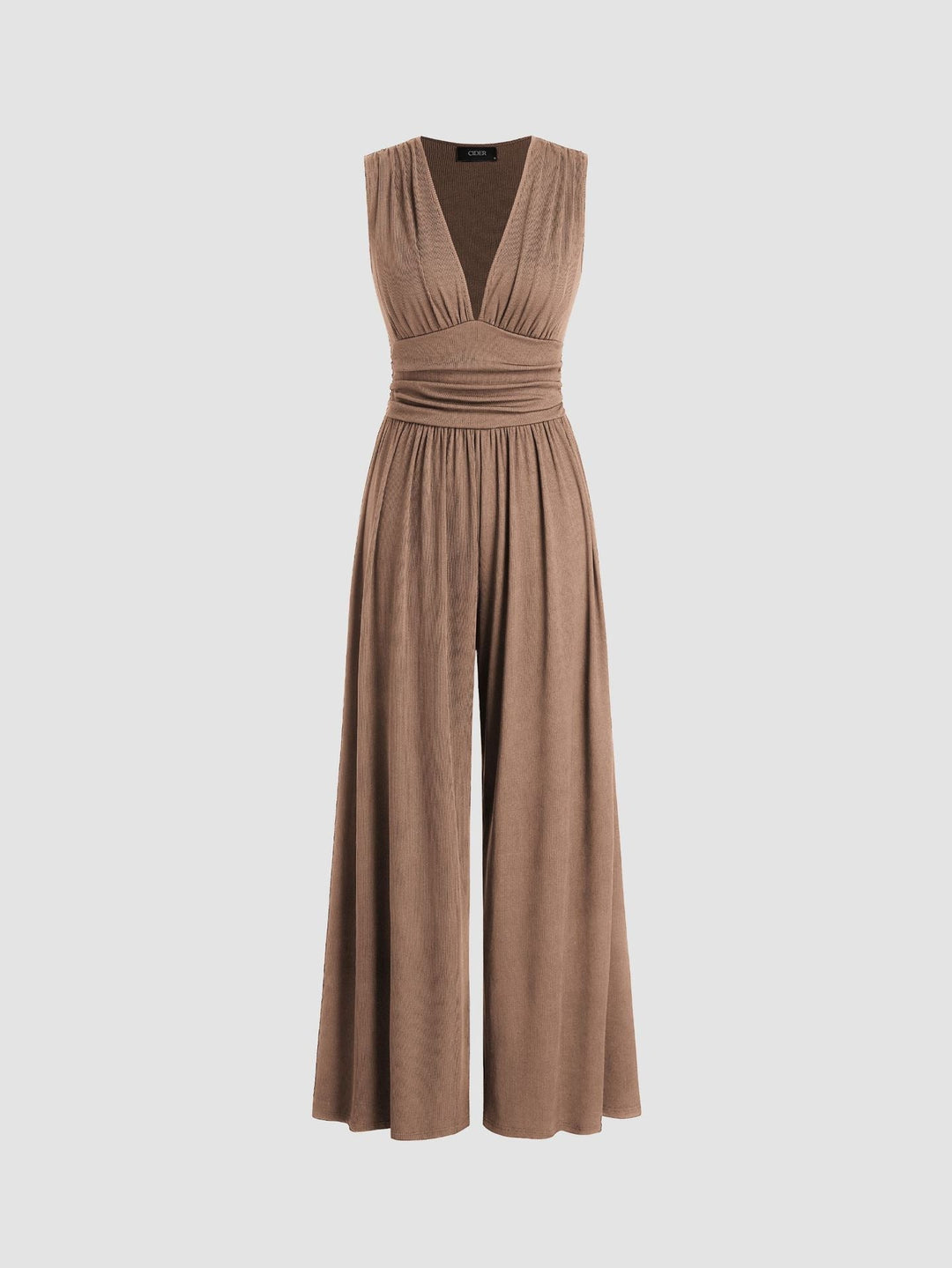 Charity – Elegant Ärmlös Overall med Vida Ben