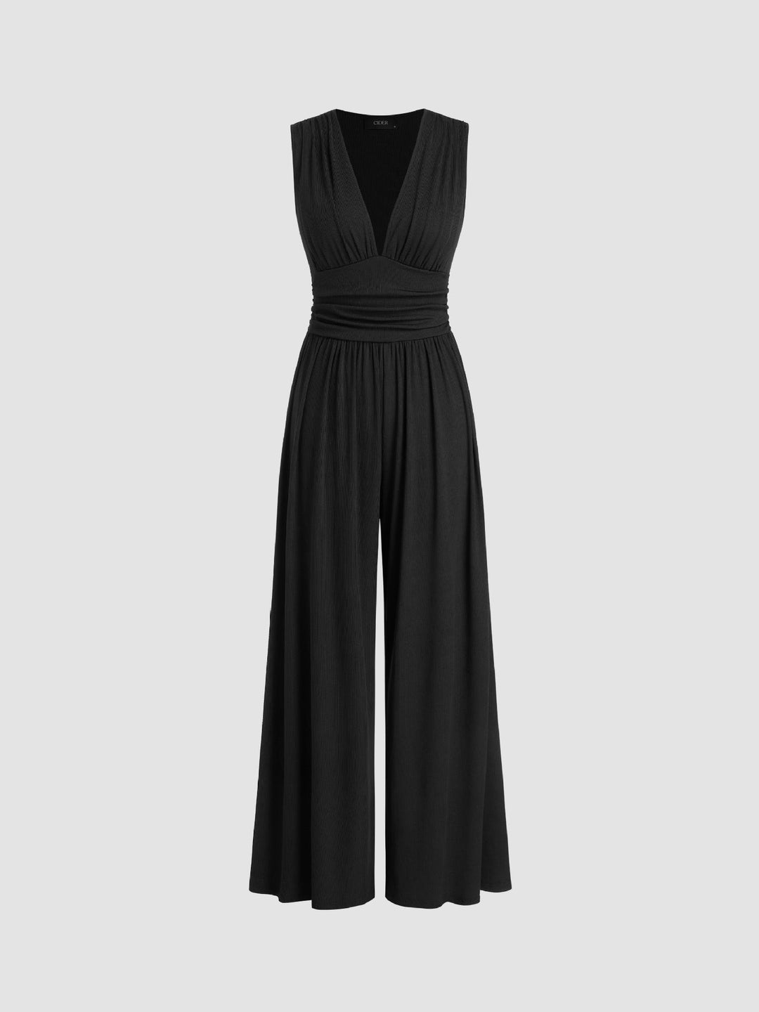 Charity – Elegant Ärmlös Overall med Vida Ben