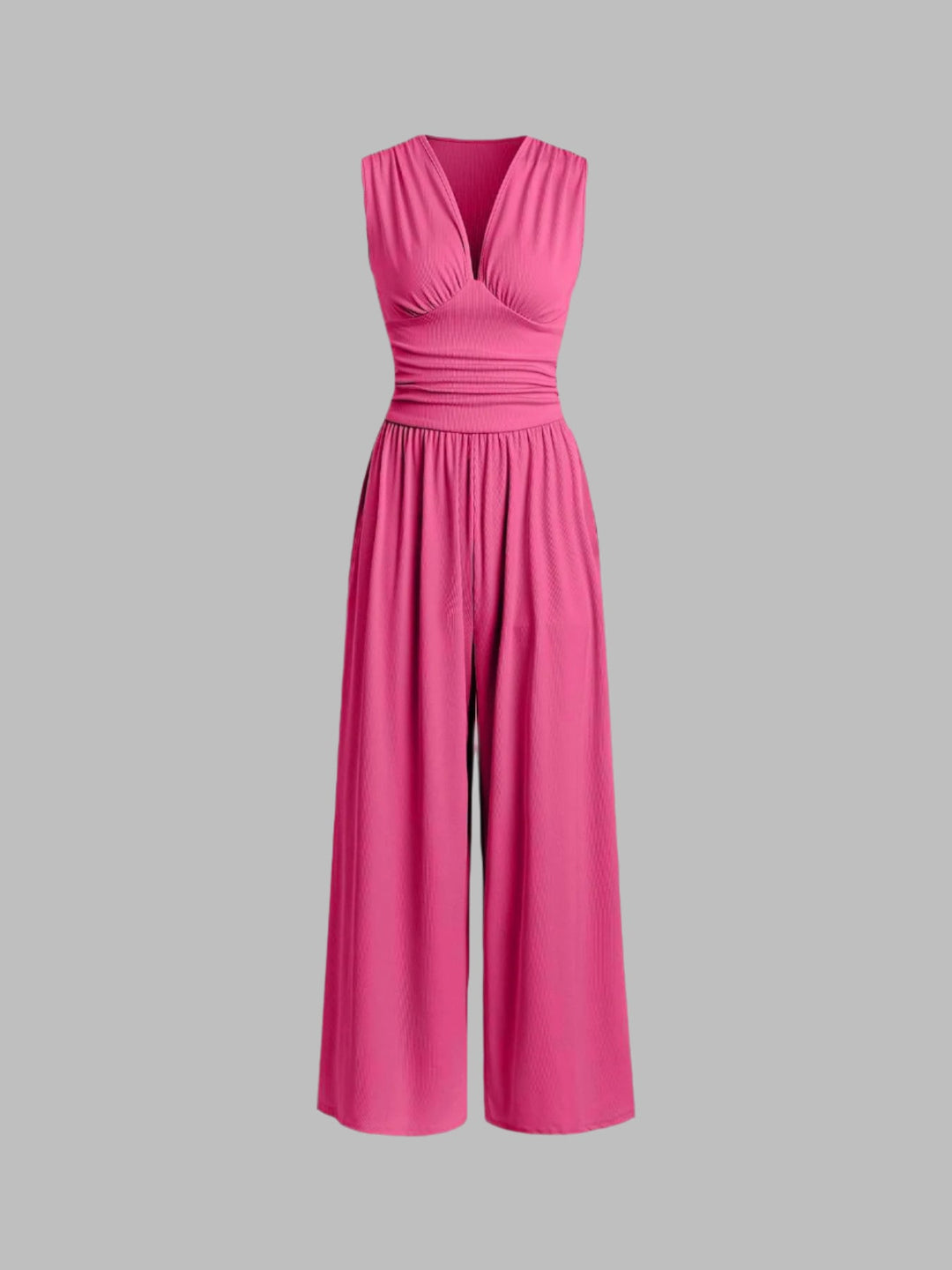 Charity – Elegant Ärmlös Overall med Vida Ben