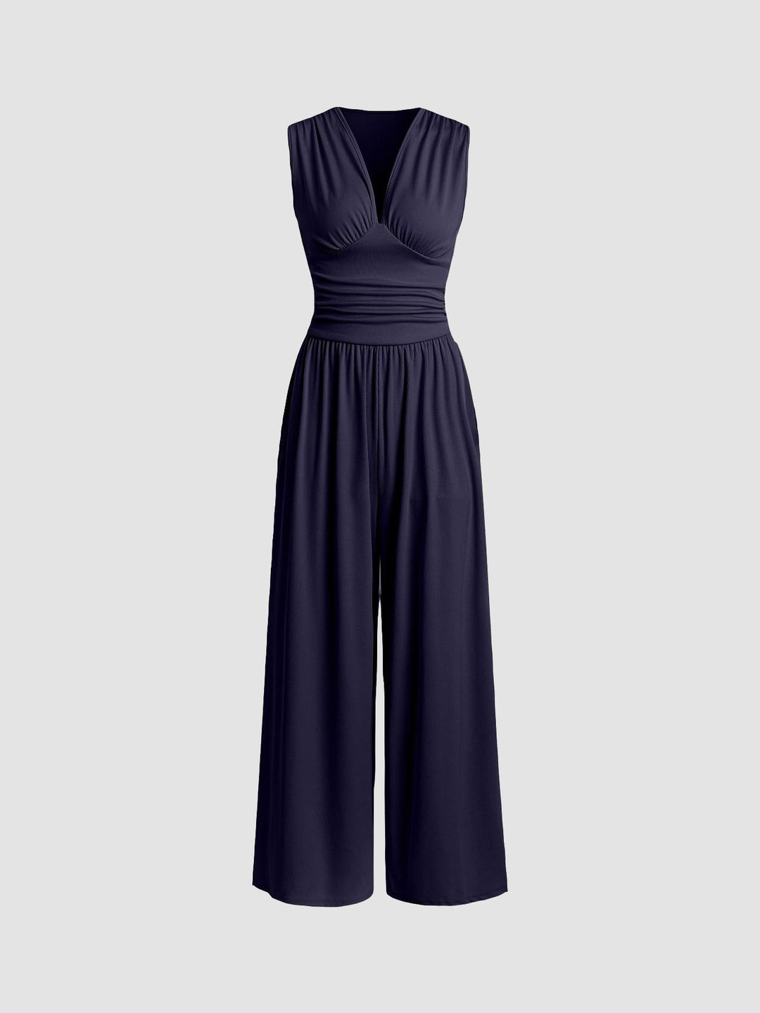 Charity – Elegant Ärmlös Overall med Vida Ben