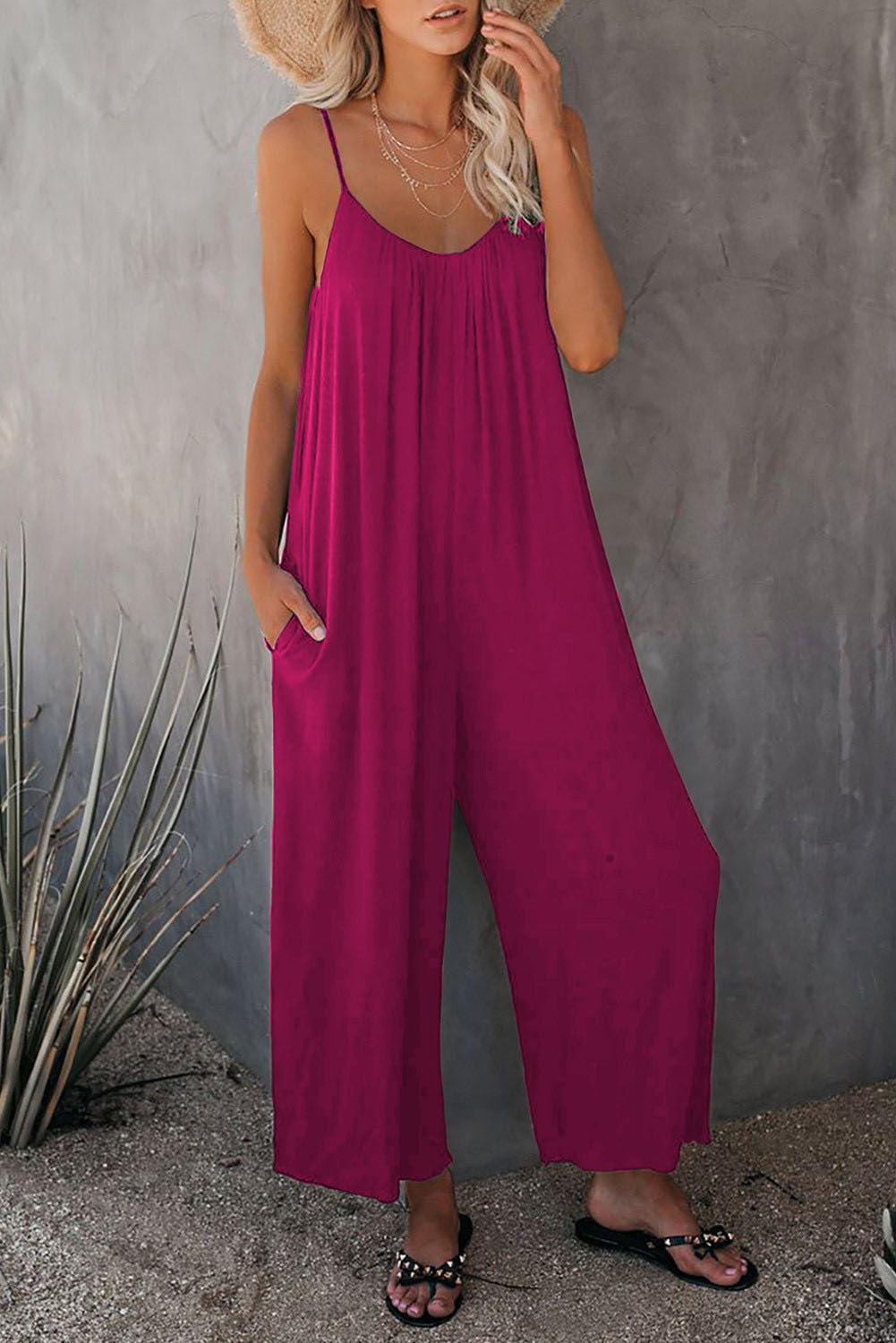 Rio™ | Elegant Flödande Overall med Fickor