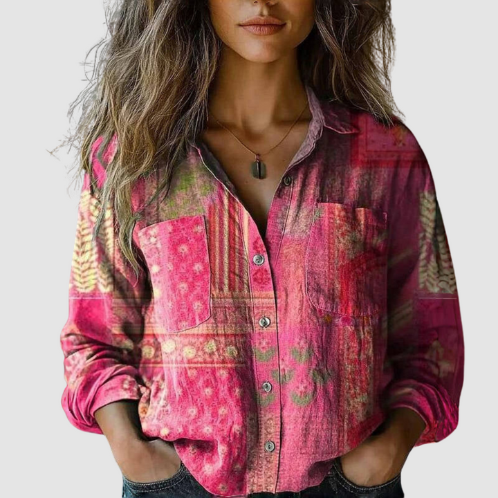 Morena | Vintage Mönstrad Blus