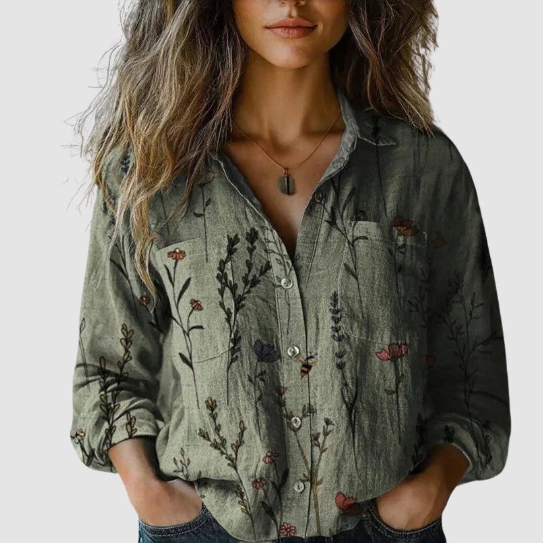 Morena | Vintage Mönstrad Blus