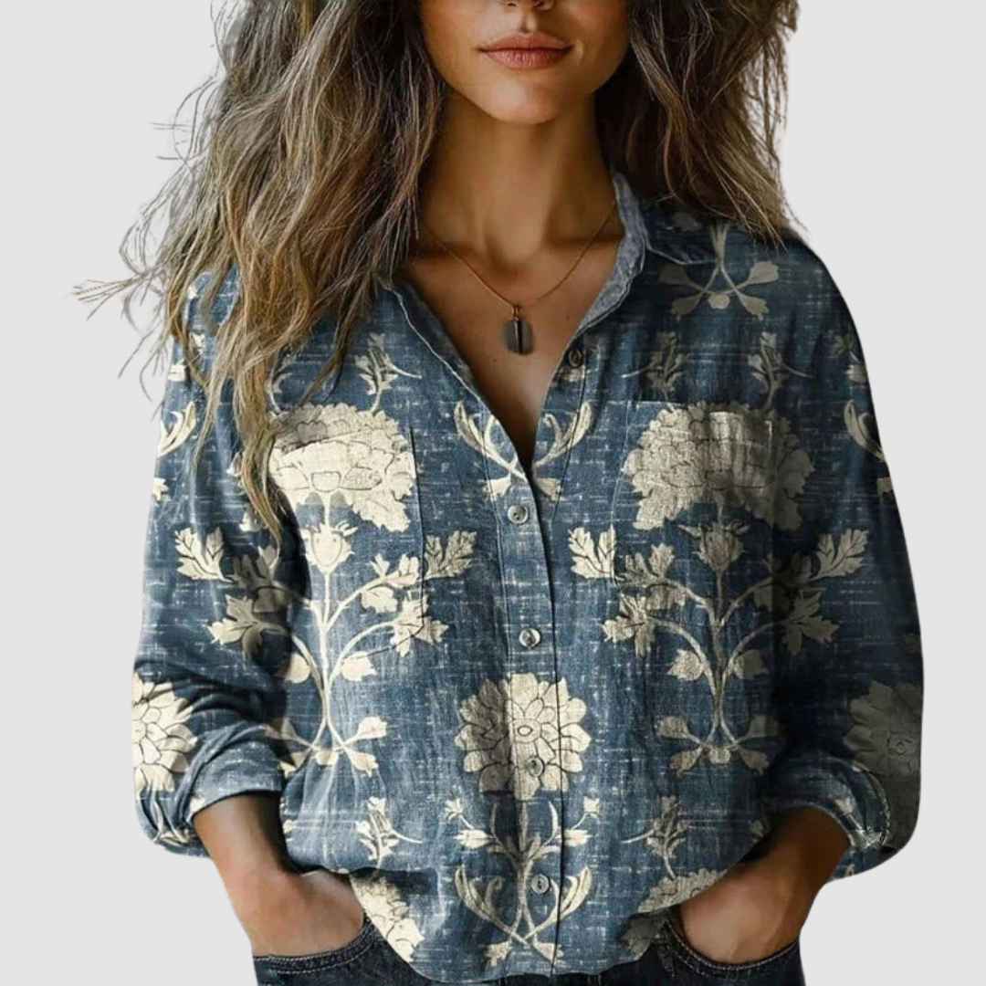 Morena | Vintage Mönstrad Blus