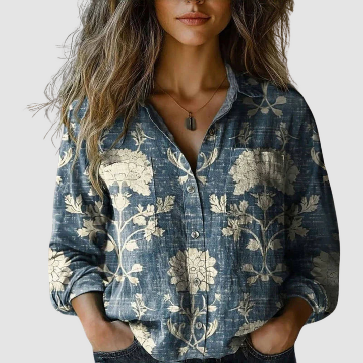 Morena | Vintage Mönstrad Blus