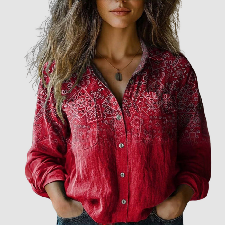 Morena | Vintage Mönstrad Blus
