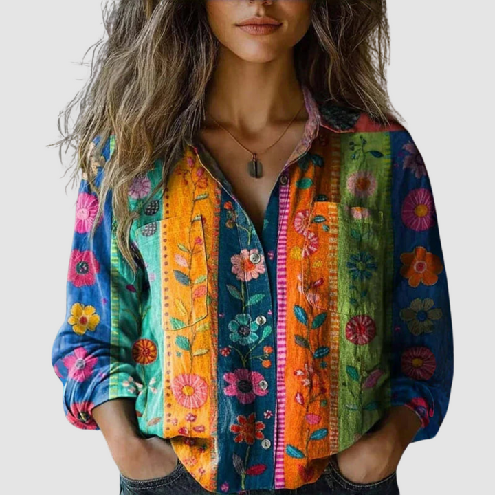 Morena | Vintage Mönstrad Blus