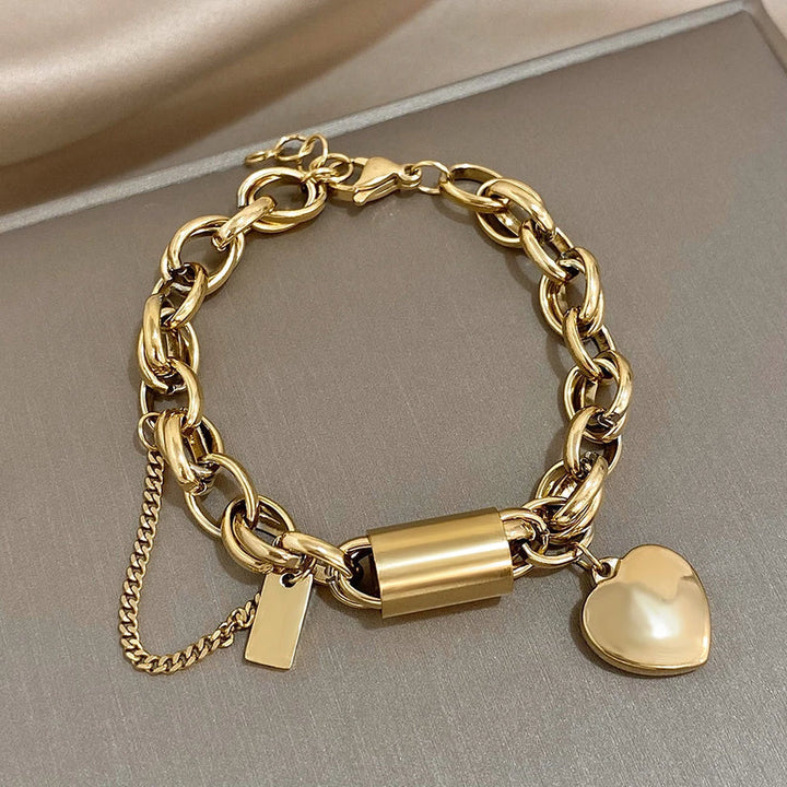 Elegant Förgylld Chunky Armband