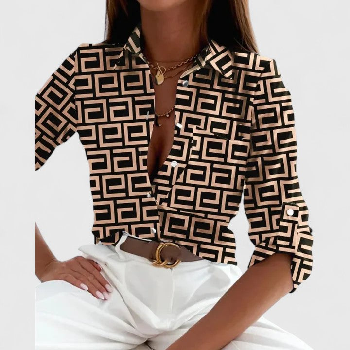 Lisette | Elegant Långärmad Blus