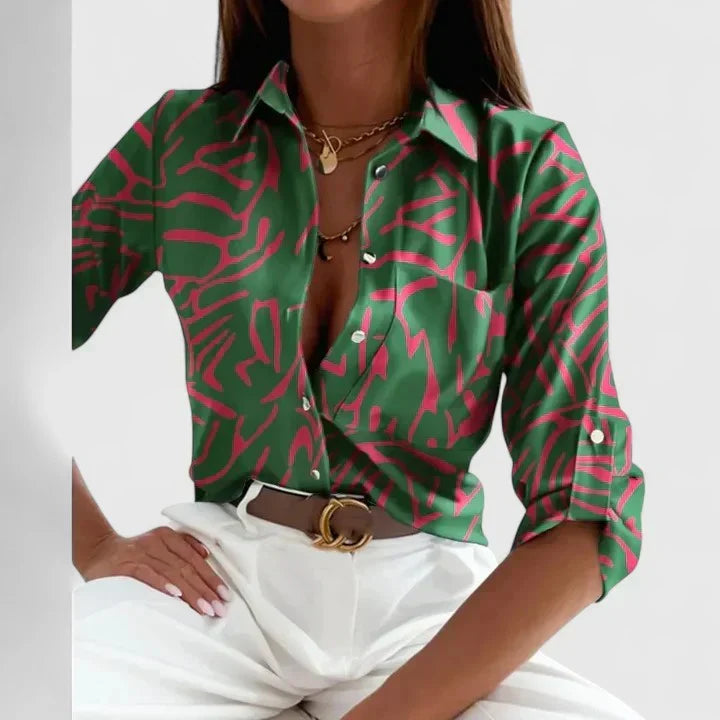 Lisette | Elegant Långärmad Blus