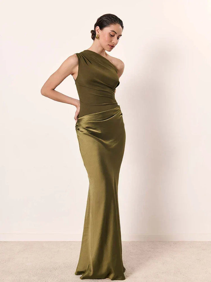 Luna™ | Satin Maxiklänning med Slits